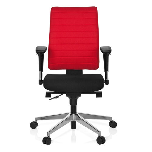 hjh OFFICE PRO-TEC 350 - Sedia da ufficio professionale Nero / Rosso