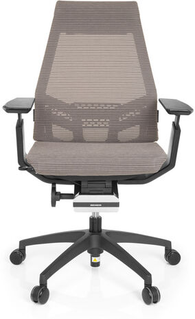 hjh OFFICE GENIDIA SMART BLACK   tessuto di maglia - Sedia da ufficio professionale Grigio / Nero