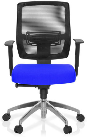 hjh OFFICE NET 90 - Sedia da ufficio professionale Nero / Blu