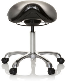 hjh OFFICE ORTHO SIT - Sgabello a sella Nero