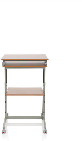 hjh OFFICE WORKSTATION   60x50 - Scrivania in piedi Faggio / grigio