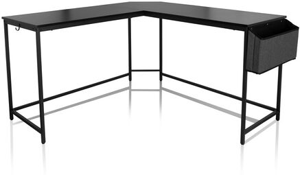 hjh OFFICE WORKSPACE L   135x135 - Scrivania ad angolo Nero