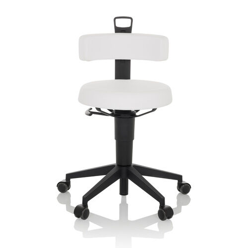 hjh OFFICE TOP WORK FLEX PU similpelle - Sgabello girevole Bianco