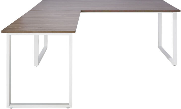 hjh OFFICE WORKSPACE XL I   180x180 - Scrivania ad angolo Grigio / Bianco