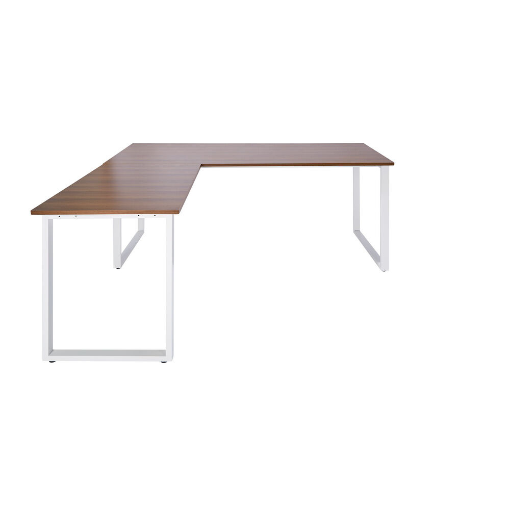 hjh OFFICE WORKSPACE XL I   180x180 - Scrivania ad angolo Noce / bianco