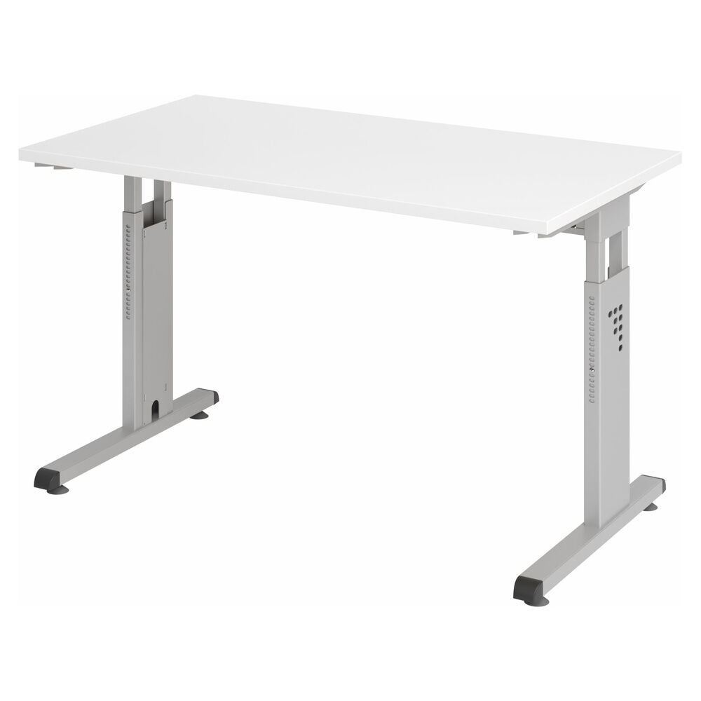 hjh OFFICE PRO MEGA 612 S   Scrivania - regolabile in altezza Bianco/Argento