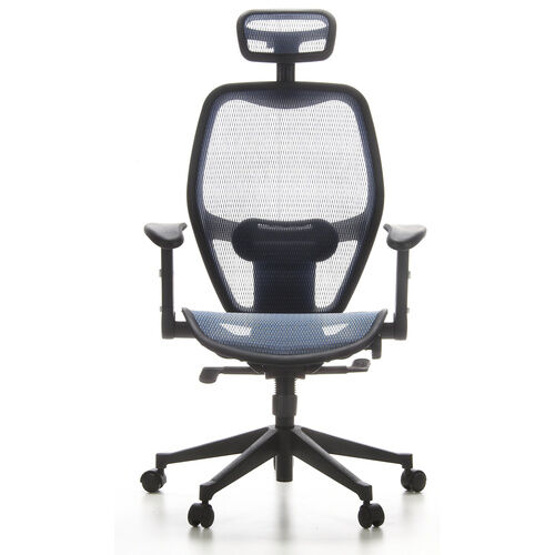 hjh OFFICE AIR-PORT Maglia posteriore Rete del sedile - Sedia da ufficio professionale Blu
