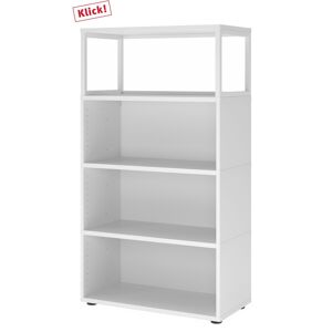 hjh OFFICE PRO FlexWall   Altezza 4 raccoglitori   3 x unità + telaio   con piedini regolabili - Bianco