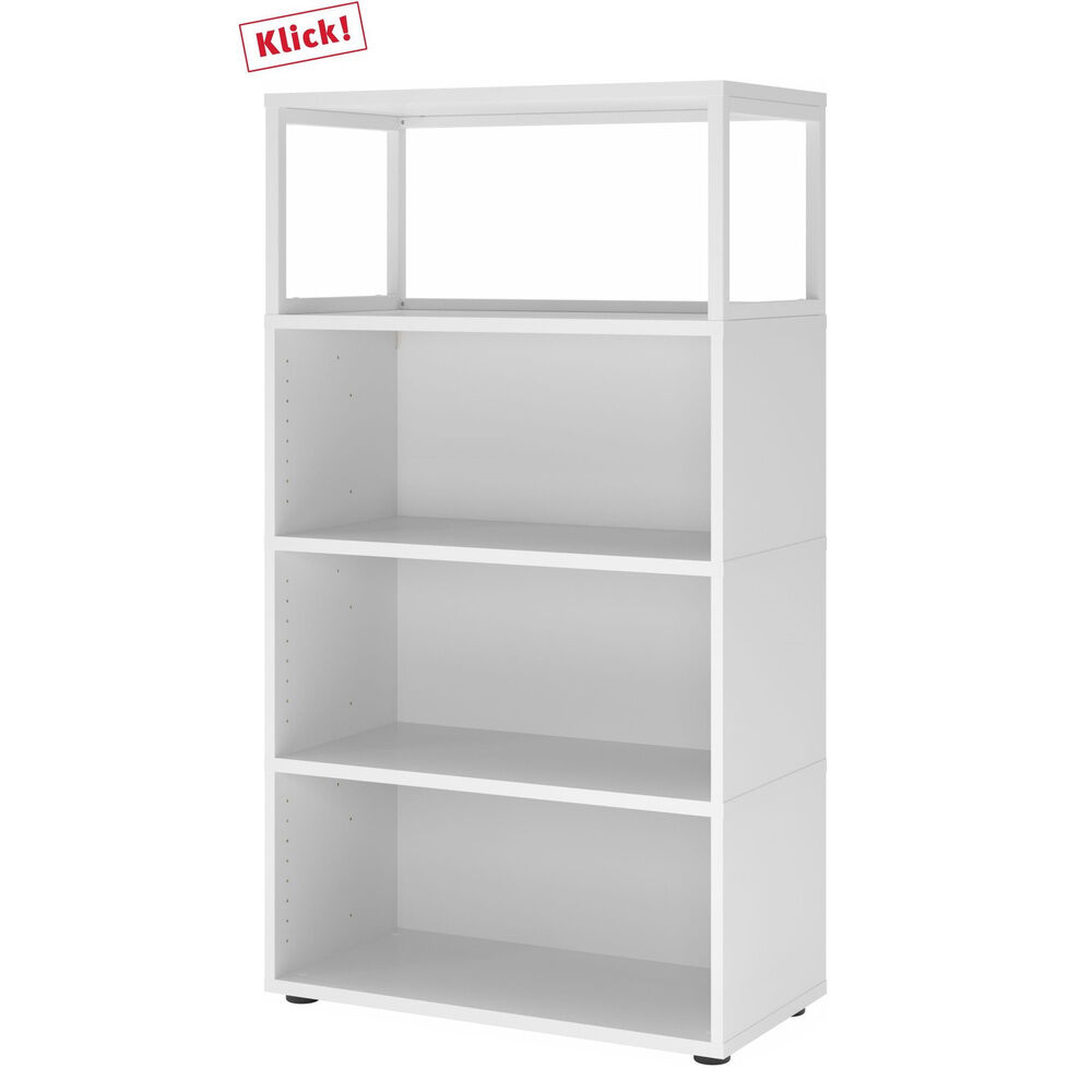 hjh OFFICE PRO FlexWall   Altezza 4 raccoglitori   3 x unità + telaio   con piedini regolabili - Bianco