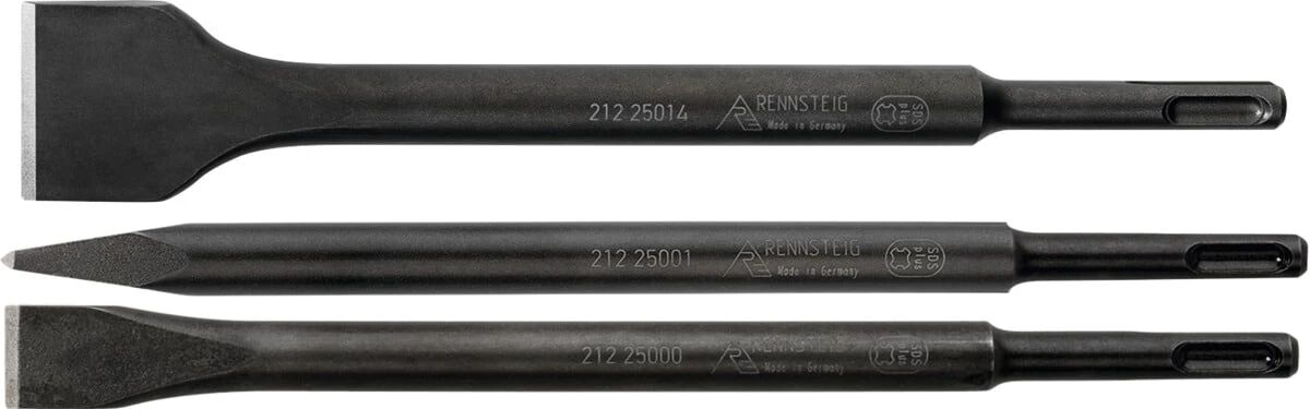rennsteig set di scalpelli sds-plus – 250 mm 3 pezzi, numero di utensili: 3 (196182)