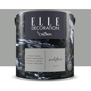 ELLE DECORATION Pittura per interni super lavabile,  by Crown grigio sculpture 147 opaco, 2.5 L