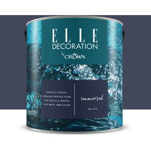 ELLE DECORATION Pittura per interni super lavabile,  by Crown blu immersed 275 opaco, 2.5 L