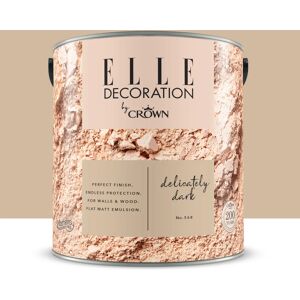 ELLE DECORATION Pittura per interni super lavabile,  by Crown beige delicately dark 568 opaco, 2.5 L