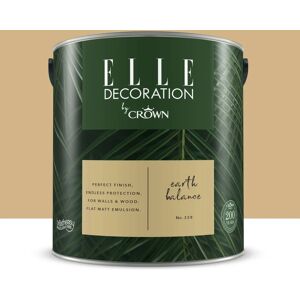 ELLE DECORATION Pittura per interni super lavabile,  by Crown giallo earth balance 328 opaco, 2.5 L