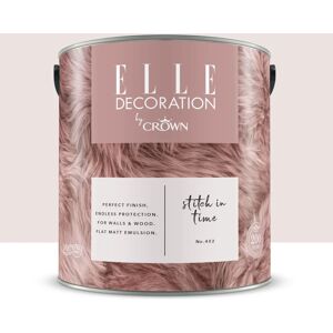 ELLE DECORATION Pittura per interni super lavabile,  by Crown rosa stitch in time 402 opaco, 2.5 L