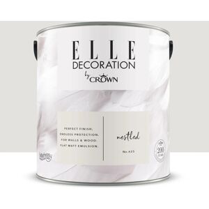 ELLE DECORATION Pittura per interni super lavabile,  by Crown bianco nestled 621 opaco, 2.5 L