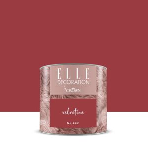 ELLE DECORATION Pittura per interni super lavabile,  by Crown rosso velvetine no.442 opaco, 0.125 L