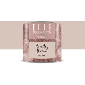 ELLE DECORATION Pittura per interni super lavabile,  by Crown rosa tapestry thread 418 opaco, 0.125 L