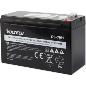 VULTECH Batteria Ermetica al Piombo Per UPS  GS-7AH Rev. 2.1 12V 7A