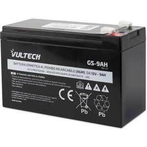 VULTECH Batteria Ermetica al Piombo Per UPS  GS-9AH Rev. 2.1 12V 9A