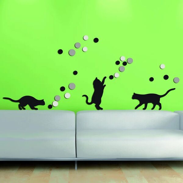 leroy merlin sticker fancy cats 47.5x70 cm multicolore