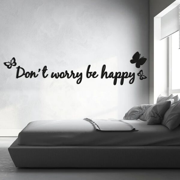 saint honore sticker decorativo don't worry 47.5x48 cm bianco,nero