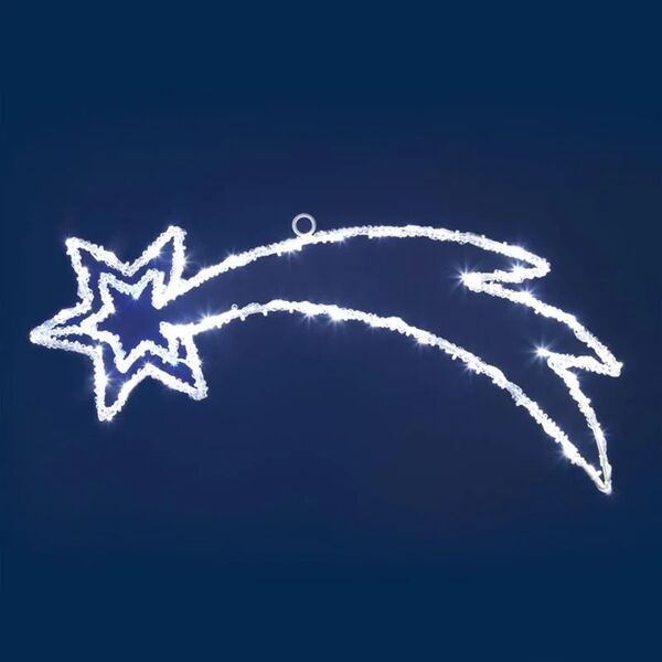 leroy merlin stella luminosa cometa 80 lampadine bianco h 63 cm