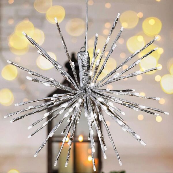 leroy merlin stella luminosa natalizia twig ball 80 lampadine bianco freddo h 30 cm