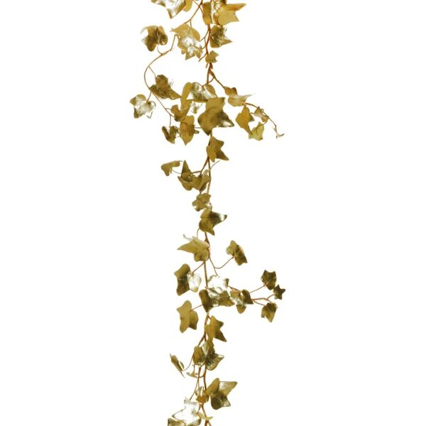 leroy merlin festone natalizio con foglie giallo / dorato l 145 cm