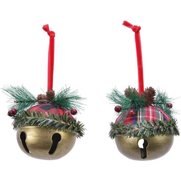 leroy merlin decorazione per albero di natale campanella  h 9.5 cm, l 8 cmx p 8 cm, multicolore