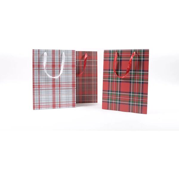 leroy merlin sacchetto tartan rosso 10.5x 32 cm