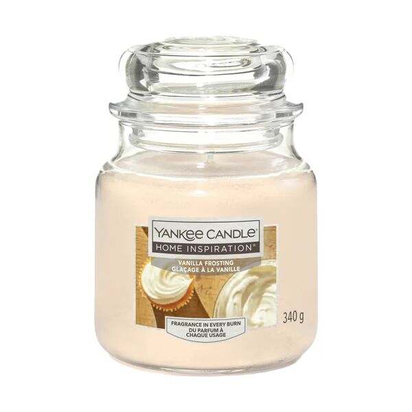 yankee candle candela profumata  essenza vanilla frosting  Ø 9.5 cm h 13 cm