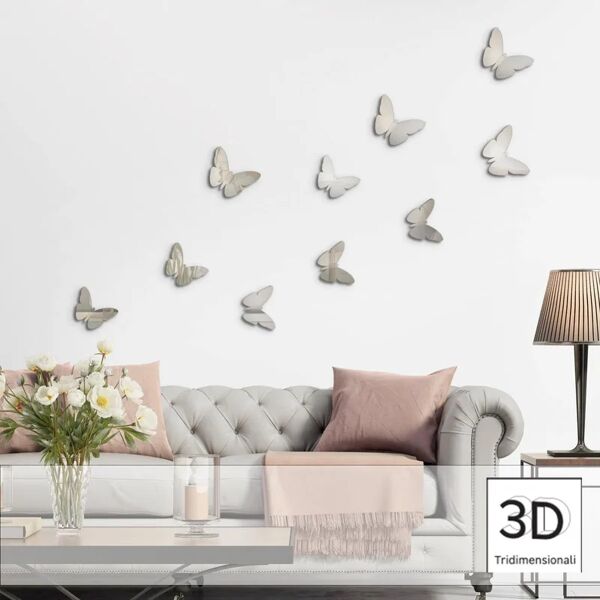 leroy merlin sticker sagome adesive spring decor 12x32 cm argento, confezione da 12 fogli