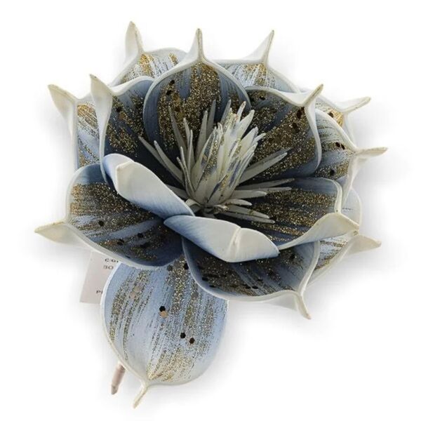 leroy merlin pianta artificiale senza vaso magnolia colore blu e bianco h 25