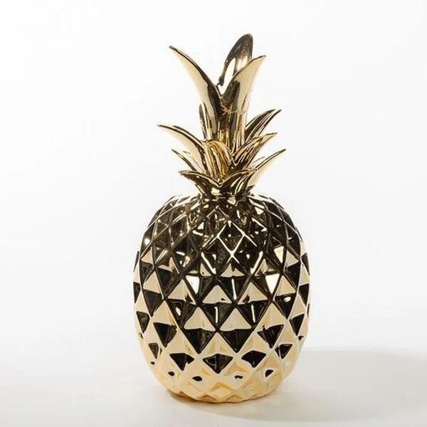 leroy merlin ananas in ceramica h 10 cm, l 10 cm  x p 18 cm