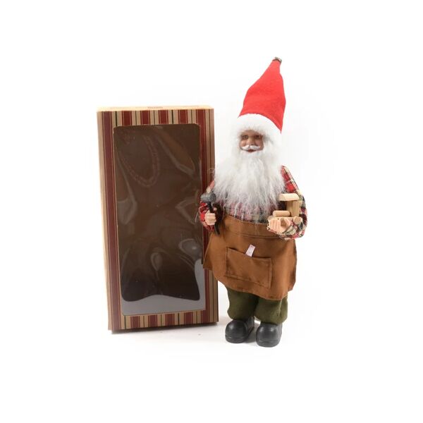 leroy merlin figura natalizia multicolore babbo natale falegname h 30 cm