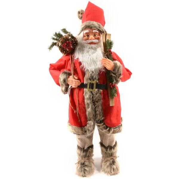 leroy merlin figura natalizia multicolore babbo natale grande con sacco h 105 cm