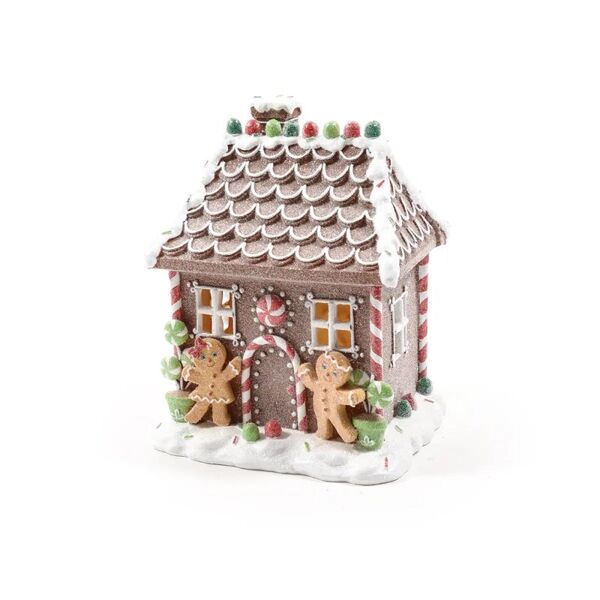 leroy merlin figura natalizia multicolore casa marzapane in resina h 20 cm