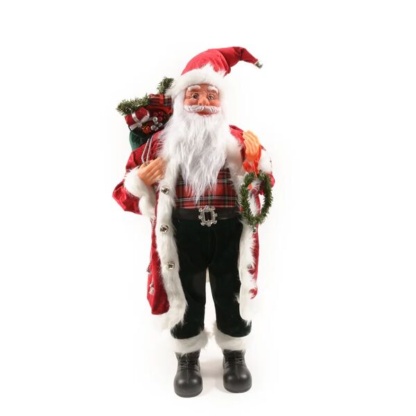 leroy merlin figura natalizia rosso e bianco e nero babbo natale h 95 cm