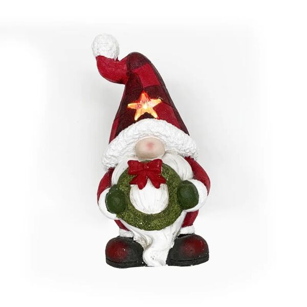 leroy merlin figura natalizia multicolore babbo natale in resina h 32 cm