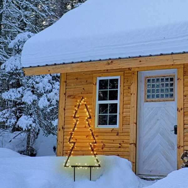 leroy merlin albero luminoso 110 lampadine bianco caldo h 105 cm