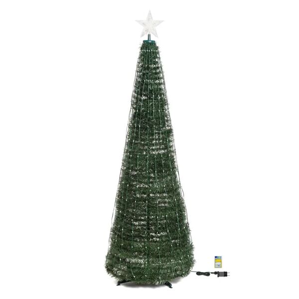 leroy merlin albero di natale artificiale conico verde con illuminazione h 180 cm