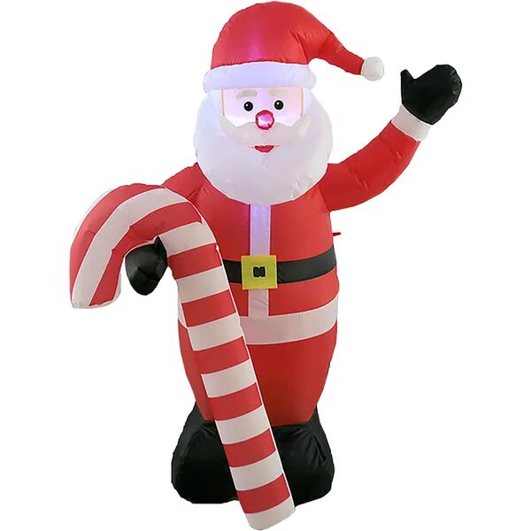 leroy merlin figura natalizia rosso babbo natale gonfiabile in poliestere l 80 x p 50 x h 120 cm