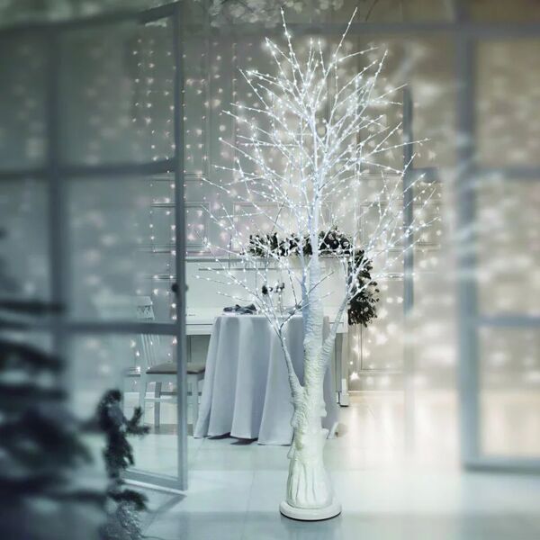 leroy merlin albero luminoso micro trunk 900 lampadine bianco freddo h 210 cm