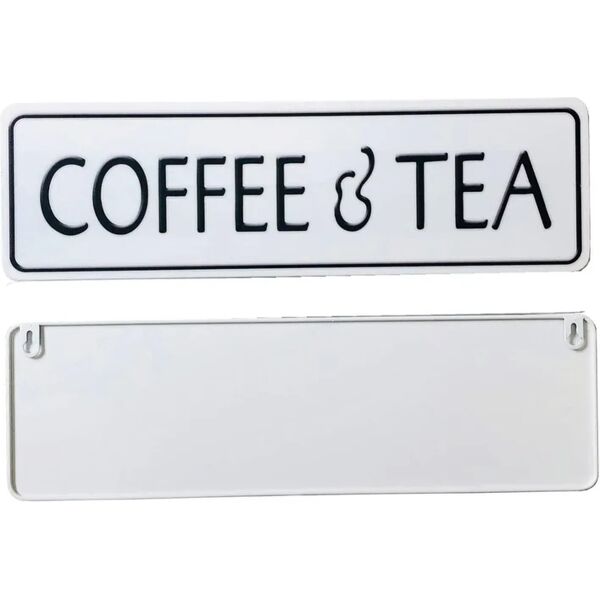 leroy merlin decorazione da parete su metallo coffee & tea 50x15 cm