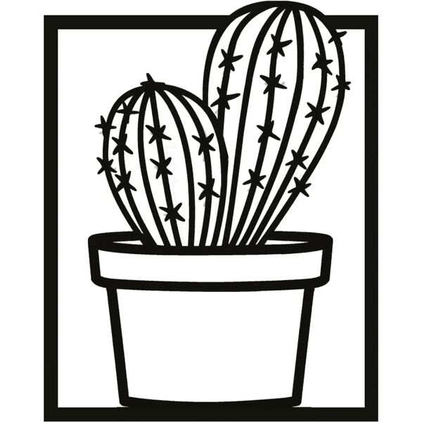 leroy merlin decorazione da parete su metallo wall art cactus 3 30x36 cm