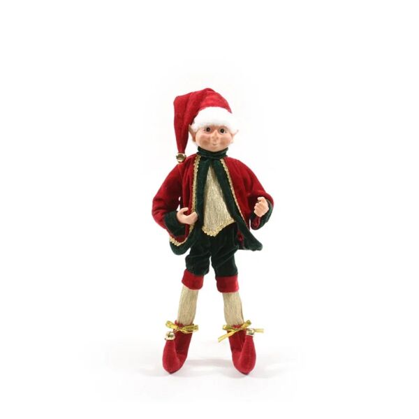leroy merlin figura natalizia rosso elfo l 11 x p 8 x h 35 cm