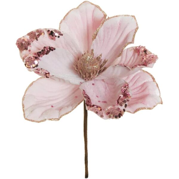 leroy merlin decorazione per albero di natale magnolia  h 20 cm, Ø 18 cm, colore rosa