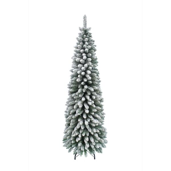 leroy merlin albero di natale artificiale innevato toscana slim verde h 180 cm