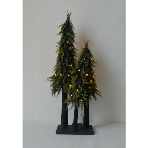 leroy merlin albero di natale artificiale verde con illuminazione h 80 cm x Ø 24 cm